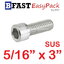 สกรูหัวจมสแตนเลส SUS 5/16" x 3" (1 ตัว/ถุง)