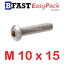 สกรูหัวจมกลมสแตนเลส SUS M10 x 15-16 ( 1 ตัว/ถุง )