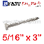 สกรูเกลียวปล่อยขันไม้สแตนเลส 5/16" x 3" ( 1 ตัว/ถุง)