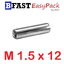 ปิ๊นตะกุดสแตนเลส SUS M1.5 x 12 (10 ตัว/ถุง)