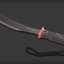 มีดเดินป่า มีดใบตาย Gerber 31-002289 Bear Grylls Parang Machete 13.5" Carbon Steel Blade, Rubber Handles
