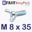 สกรูหางปลาหูกระต่าย M8 x 35 (2 ตัว/ถุง)