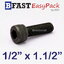 สกรูหัวจมดำ 1/2" x 1.1/2" (2 ตัว/ถุง) *เกลียวตลอด*