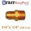 ข้อต่อตรงฮาฟยูเนี่ยน (48-4-4) 1/4" x 1/4" (1 ตัว/ถุง)