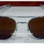 แว่นกันแดด แว่นนักบิน AO Original Pilot...Cosmetan® Brown (สีน้ำตาล/สีชา)..SILVER (กรอบสีเงินเงา) Made in USA ใหม่ แท้