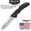 มีดพับ Buck 286 Bantam BHW Folding 3-5/8" Plain Satin Blade, Black Thermoplastic Handles