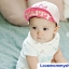 หมวกแก๊ปเด็ก ด้านหน้าปักมงกุฏ ปีกหมวกปัก HAPPY