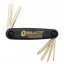ประแจหกเหลี่ยม แบบพับ BONDHUS GorillaGrip Cycle Buddyสำหรับจักรยาน.รุ่นพิเศษ เคลือบทอง14k ..Metric 6in1 Fold Up Set ... Made in USA