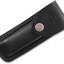 มีดพับ Buck 110 AUTO Folding Hunter 3.75" Plain Blade, Ebony Wood Handles, Leather Sheath - 11197