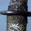 ดาบซามูไร ลายเสือ ขนาดกลาง ใบมีดเป็นเหล็กลาย (ใบมีดดามัสกัส)