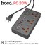 Hoco DC15 2in1 Multi-Socket Charger QC 3.0 PD 20W - รางปลั๊กไฟ ปลั๊กพ่วง 3 ช่อง และ USB 4 ช่อง PD 1 มีเทคโนโลยีชาร์จเร็วทั้ง PD 20W และ Quick Charge 3.0