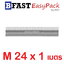 สตัดสแตนเลส ยาว 1 เมตร M24 เกรด SUS304 (1 เส้น)