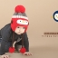 หมวกไหมพรมปิดหูลายนกเพนกวิน แต่งเปียยาว 2 ข้าง