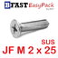 สกรูสแตนเลส SUS JF M2 x 25 (10 ตัว/ถุง)