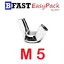 หัวน๊อตหางปลาสแตนเลส M5 ( 5 ตัว/ถุง)