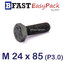 สกรูมิลดำ M 24 x 85 *เกลียวครึ่ง*