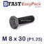 สกรูมิลดำ M 8 x 30 (8 ตัว/ถุง) *เกลียวตลอด*