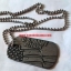 DogTag พร้อมสร้อยไข่ปลาสแตนเลส U.S. ARMY VETERAN. Made in USA
