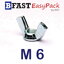 หางปลาเหล็กเหนียว M6 (6 ตัว/ถุง)