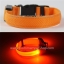 ปลอกคอแมวเหมียวเรืองแสง สุนัขเรืองแสงไฟ LED สีส้ม