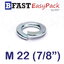 แหวนสปริง M22 (7/8") ชุบขาว (4 ตัว/ถุง)