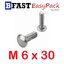 สกรูหัวกลมคอเหลี่ยมสแตนเลส M6 x 30 (5 ตัว/ถุง)