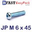 สกรูมิลสี่แฉก JP M 6 x 45 (12 ตัว/ถุง)