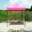 เต็นท์พับได้ สีชมพู ขนาด 2m x 2m พร้อมพลาสติกใส 3 ด้าน