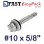 สกรูยิงหลังคา-เหลี่ยมปลายสว่าน *ชุบสังกะสี-ดาโก้* (พร้อมยางรอง) #10 x 5/8" (20 ตัว/ถุง)