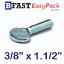 สกรูหางปลาแบน 3/8" x 1.1/2" (3 ตัว/ถุง)