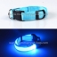 ปลอกคอแมวเหมียวเรืองแสง สุนัขเรืองแสงไฟ LED สีฟ้า