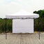 เต็นท์พับได้ สีขาว ขนาด 3m x 3m พร้อมผ้าข้าง 300D 1 ด้าน