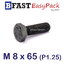 สกรูมิลดำ M 8 x 65 (4 ตัว/ถุง) *เกลียวครึ่ง*