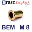 รีเวทนัท หัวแบน BEM M8 (4 ตัว/ถุง)