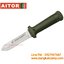 มีดใบตาย AITOR Jungle King III Fixed 4-1/8" Satin Plain Blade, Molded Polyamide Sheath Plus Survival Kit - 16017 ของแท้