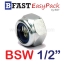 หัวน็อตล็อค BSW 1/2" -12 (8 ตัว/ถุง)