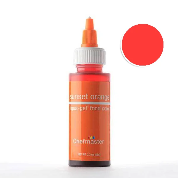 Chefmaster Color Sunset Orange Liqua-Gel 2.3oz/5036 สีเจลผสม
