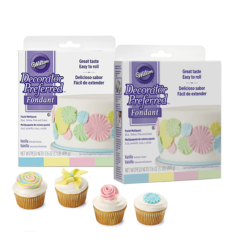 Wilton Pastel Decorator Preferred Fondant Assorted 4 Pack 710